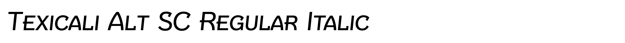 Texicali Alt SC Regular Italic image